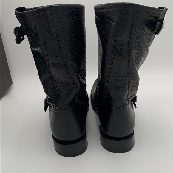 Frye Black Leather Combat & Moto Boots - Picture 5 of 7